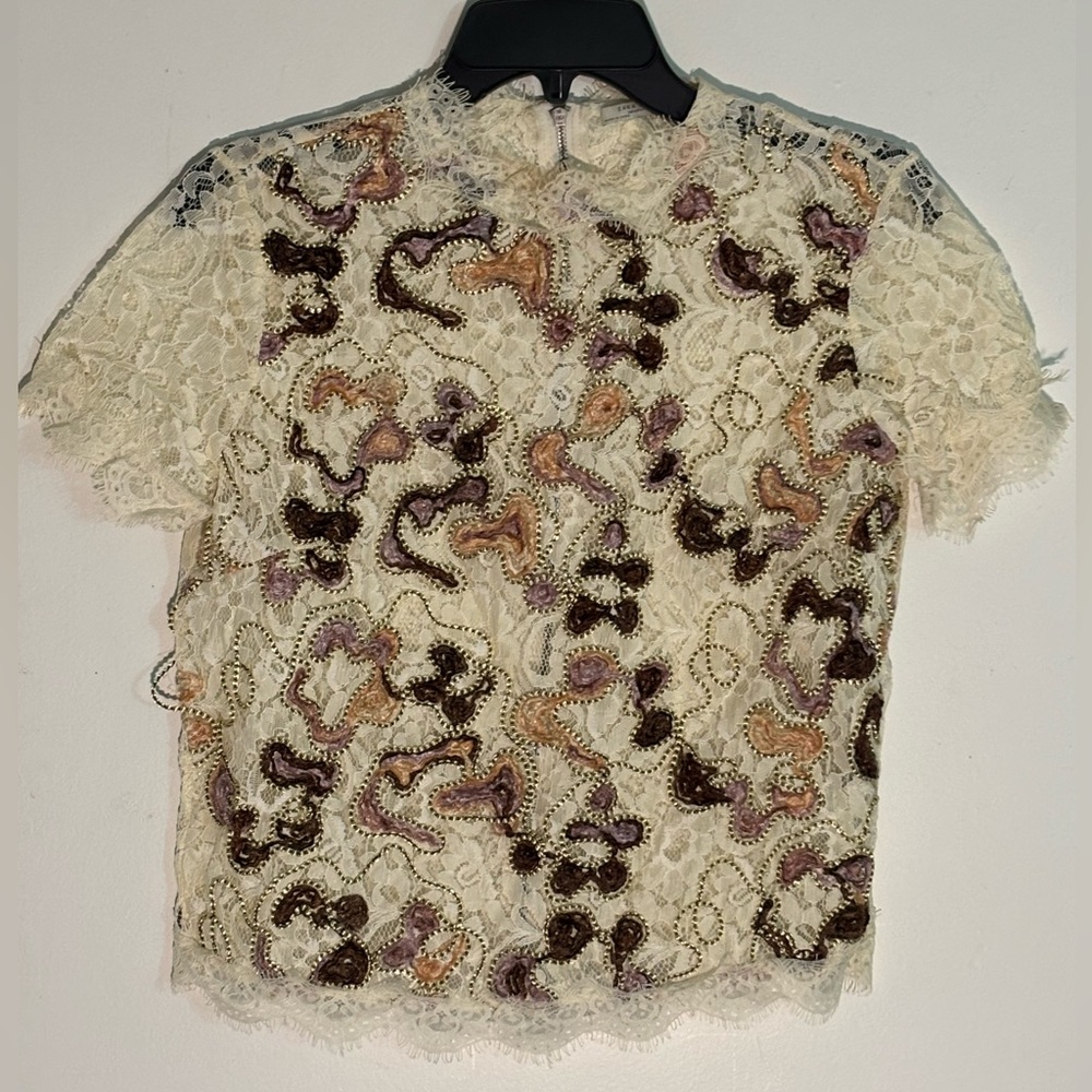 Zara Trafaluc Embroidery Lace Blouse.